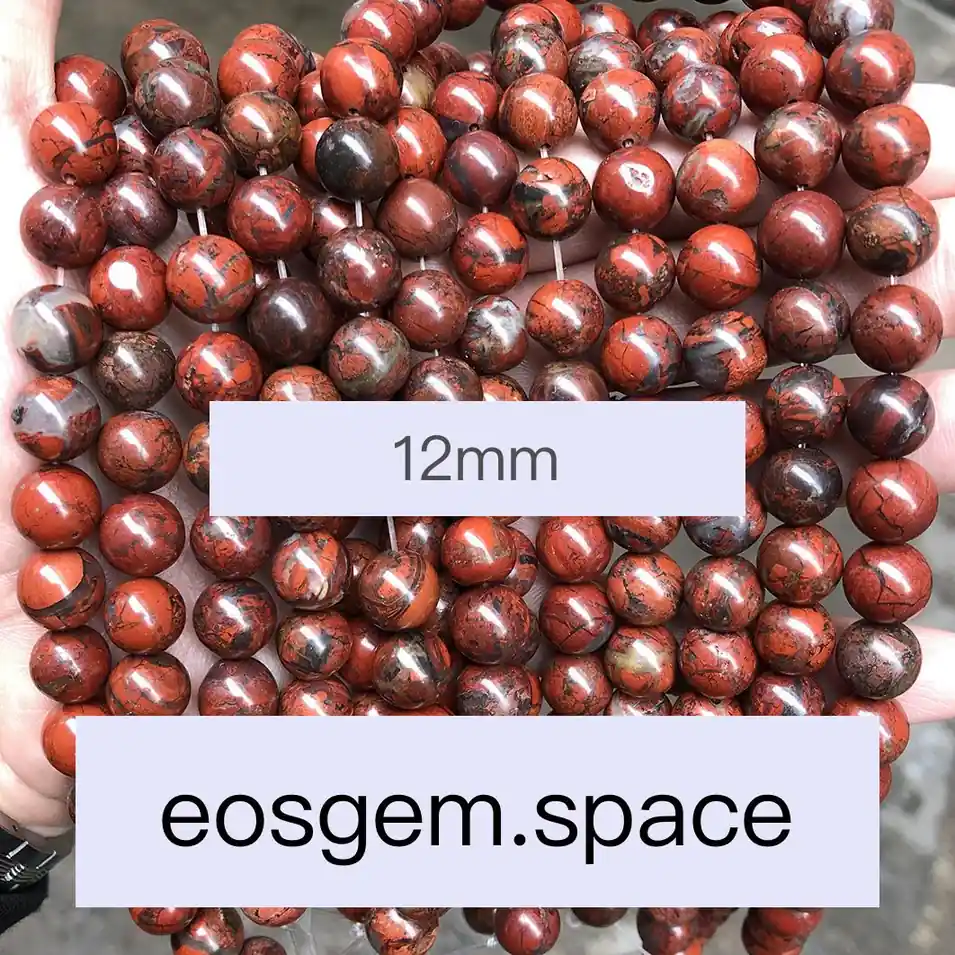 No_4719_Natural Breciated Jasper Beads_12mm_(Sold Per Strand)