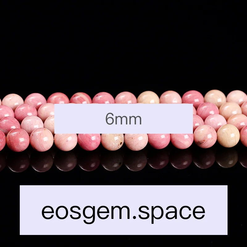 No_4769_5A Natural Rhodonite Beads_6mm_(Sold Per Strand)