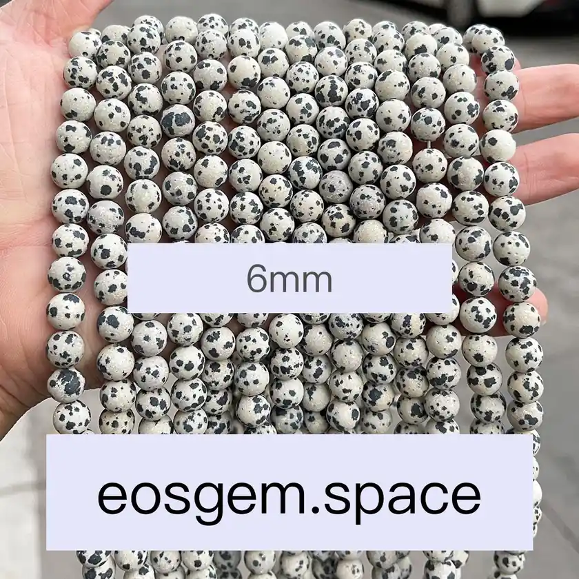 No_4799_Natural Frost Dalmatian Jasper Beads_6mm_(Sold Per Strand)