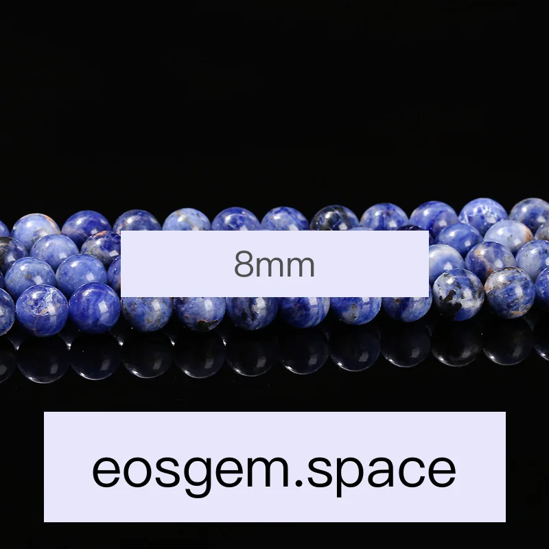 No_4806_5A Natural Sodalite Beads_8mm_(Sold Per Strand)