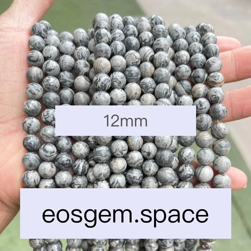 No_4842_Natural Picasso Stone Beads_12mm_(Sold Per Strand)