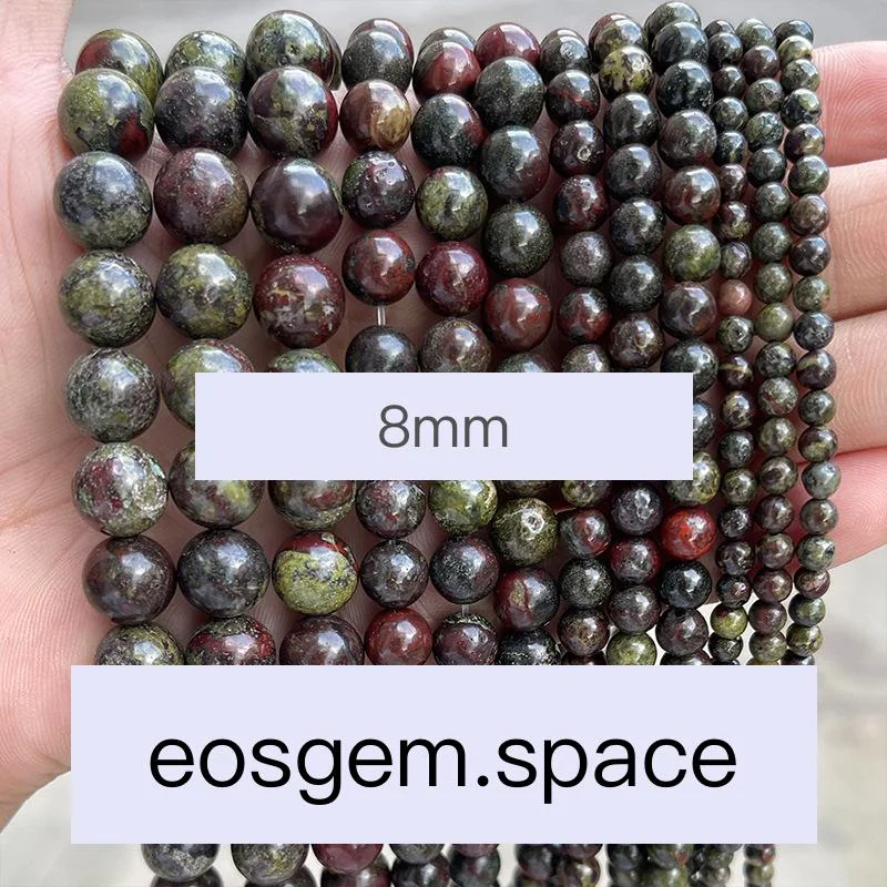 No_4855_Natural Dragon Bloodstone Beads_8mm_(Sold Per Strand)