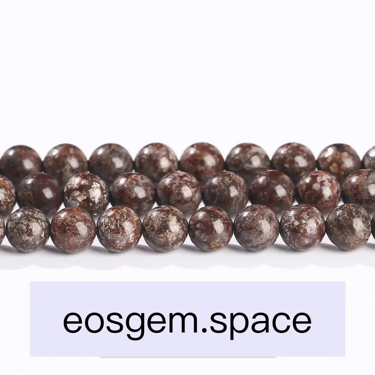 No_4881_Natural Brown Snowflake Stone Beads_10mm_(Sold Per Strand)