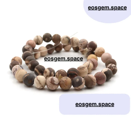 No_4902_Natural Frost Australia Zebra Jasper Beads_10mm_(Sold Per Strand)
