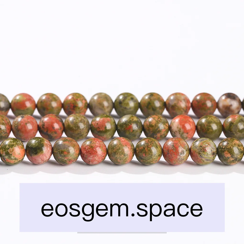 No_4917_Natural Unakite Beads_10mm_(Sold Per Strand)