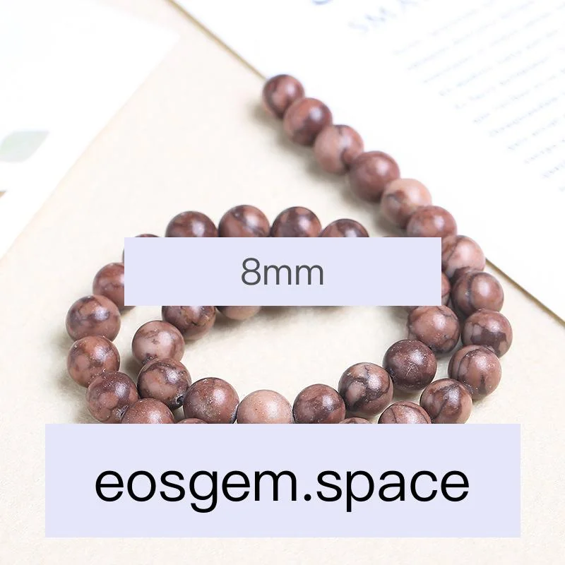 No_4922_Natural New Red Wood Stone Beads_8mm_(Sold Per Strand)