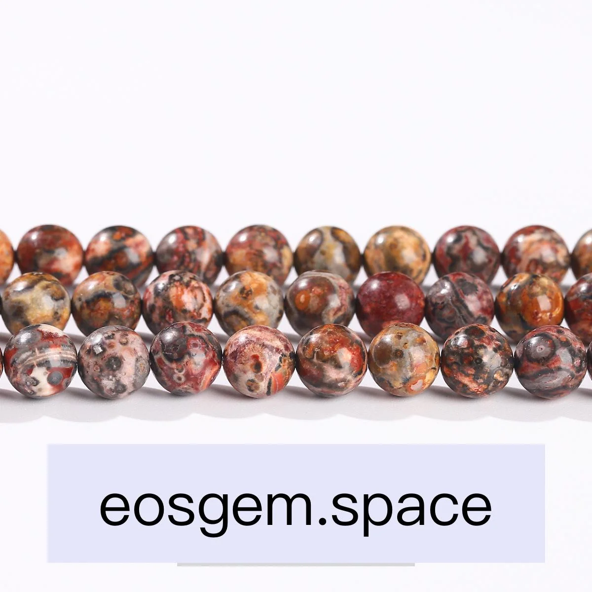 No_4980_Natural Red Leopard Skin  Stone Beads_8mm_(Sold Per Strand)