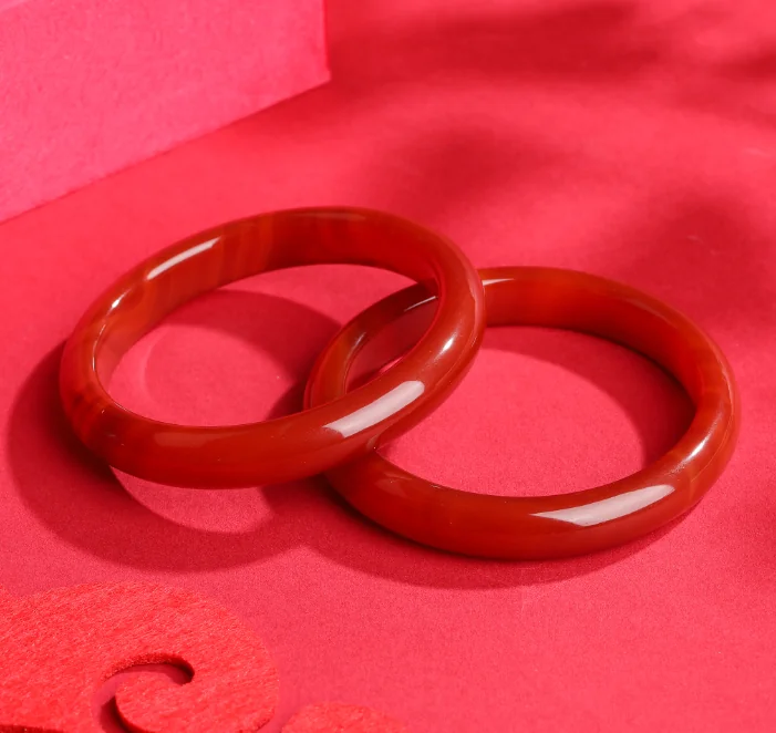 No_6010_Red Agate Bracelet_61-62mm_(Sold Per Strand)