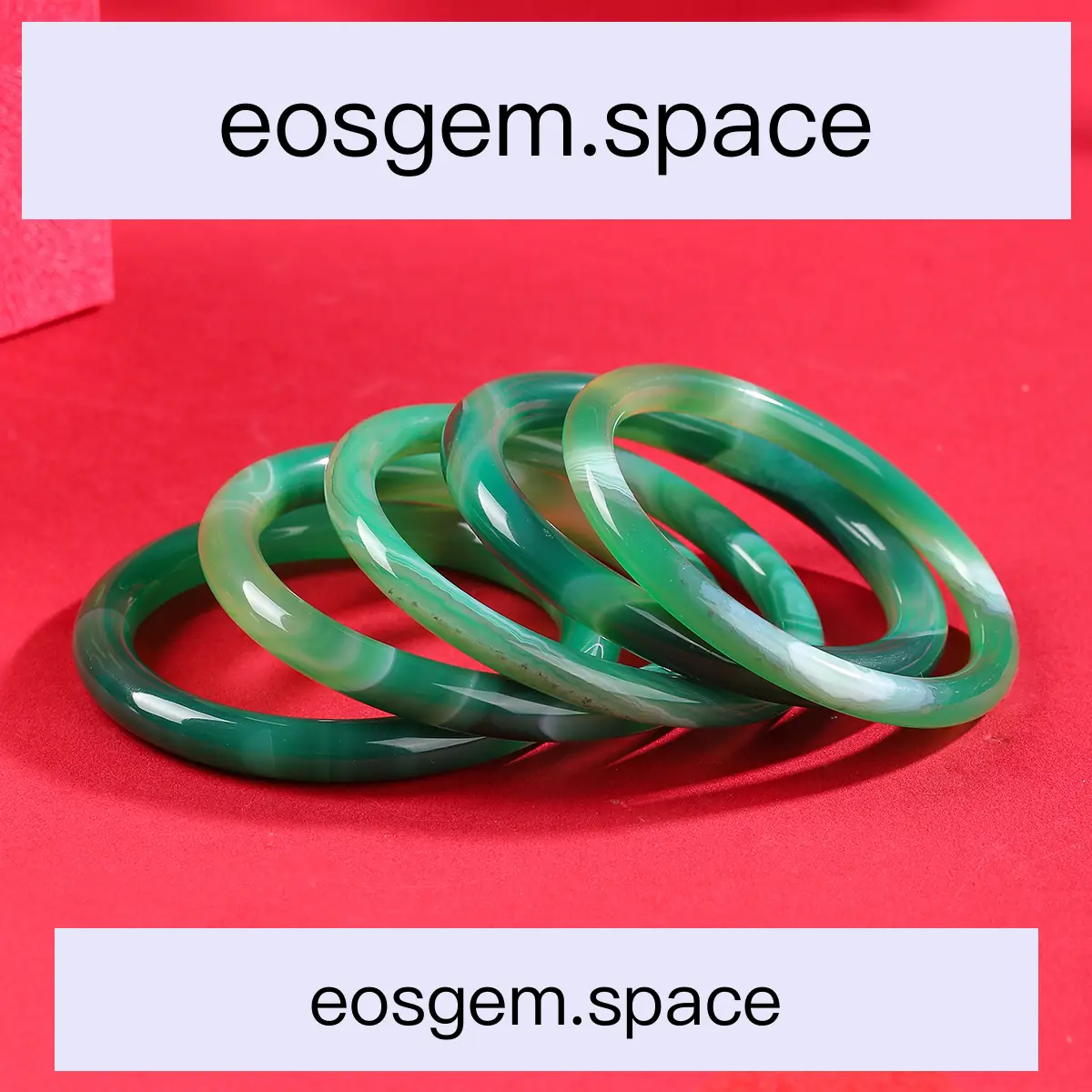No_6049_Green-striped Agate Round Bangle_55-56mm_(Sold Per Strand)