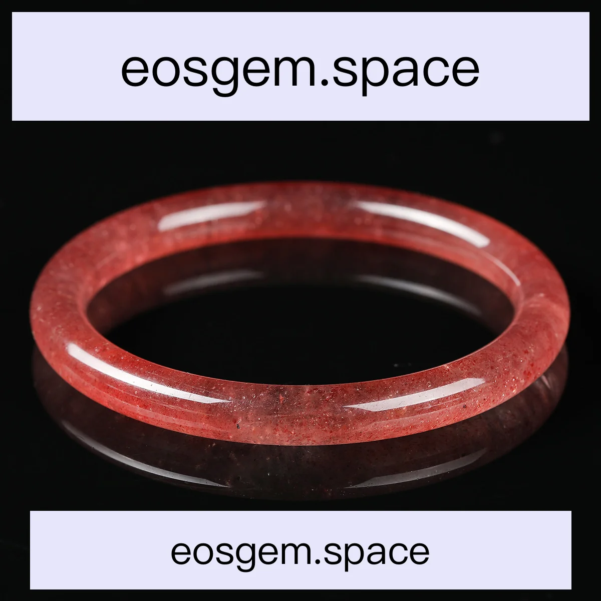 No_6255_5a Natural Strawberry Quartz Bangle_57-58mm_(Sold Per Strand)