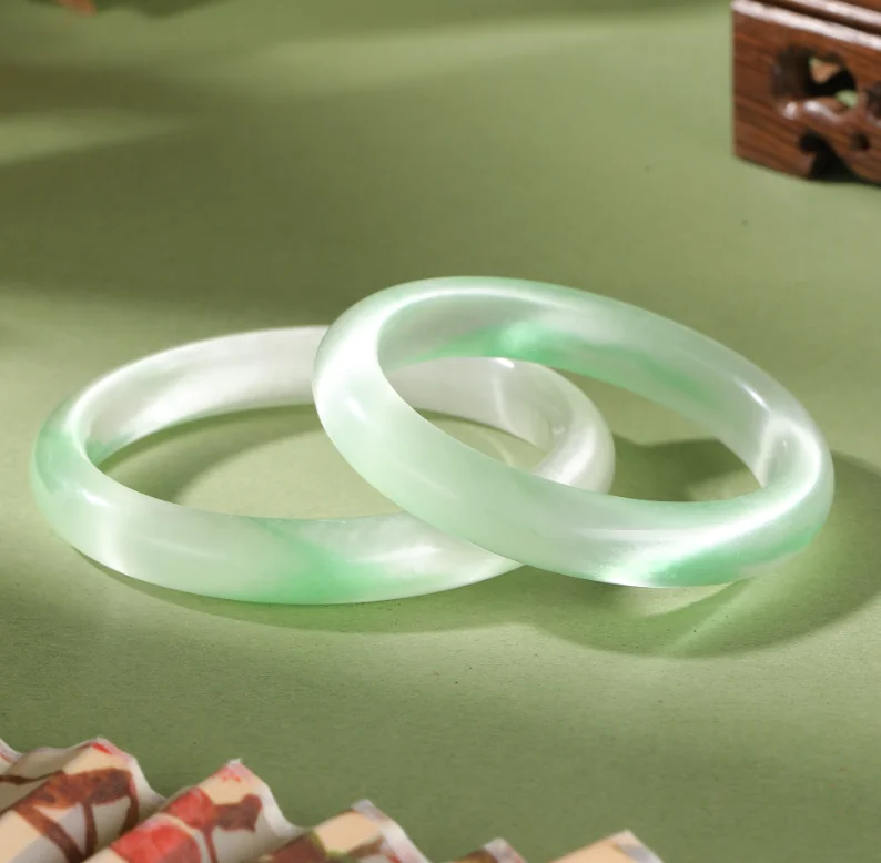 No_6480_Green Gradient Cat's Eye Stone Bracelet_57-58mm_(Sold Per Strand)