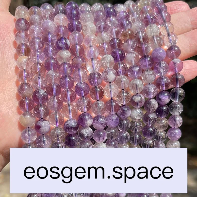 No_7011_Natural Violet Rutilated Quartz Beads_6mm_(Sold Per Strand)