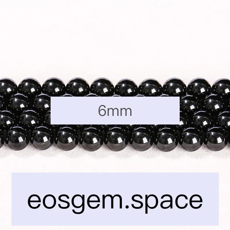 No_7019_Natural Black Spinel Beads_6mm_(Sold Per Strand)