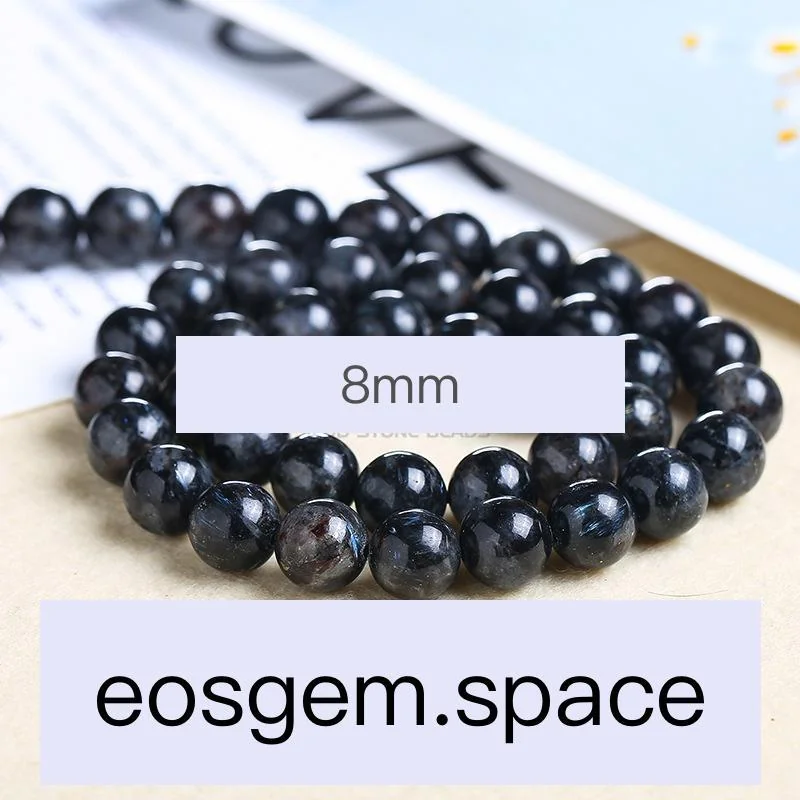 No_7030_Natural Black Charoite Stone Beads_8mm_(Sold Per Strand)