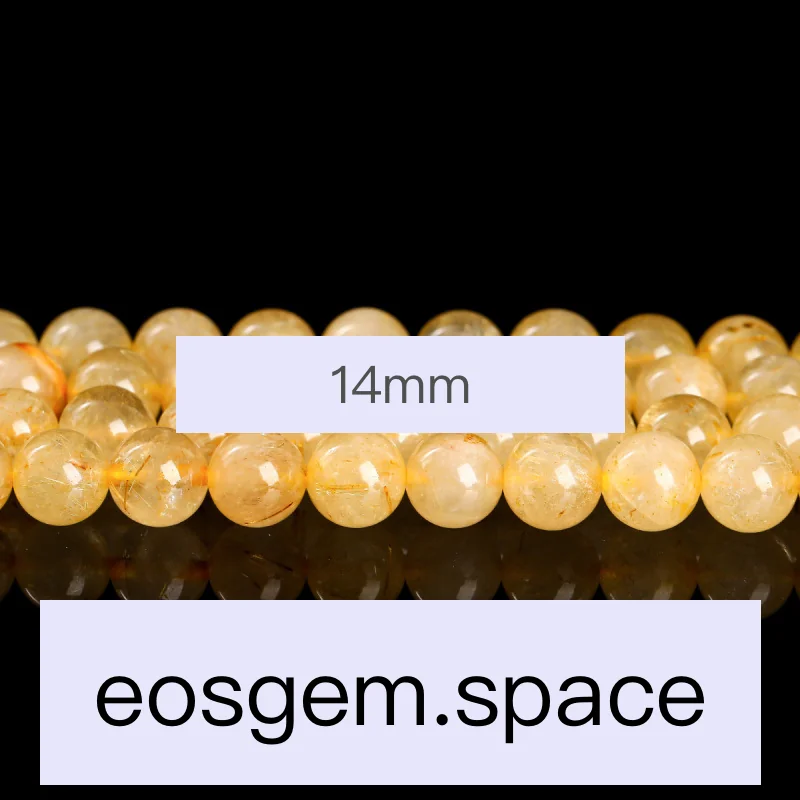 No_7081_Natural Gold Rutilated Quartz Beads_14mm_(Sold Per Strand)