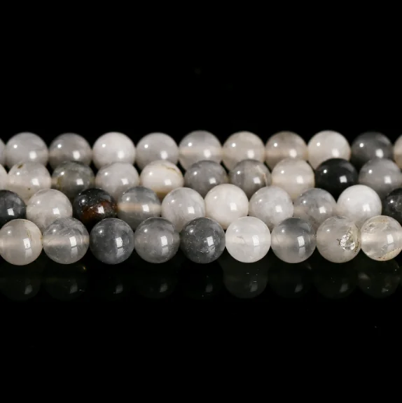 No_7102_Natural Gray Cloud Quartz Beads_8mm_(Sold Per Strand)