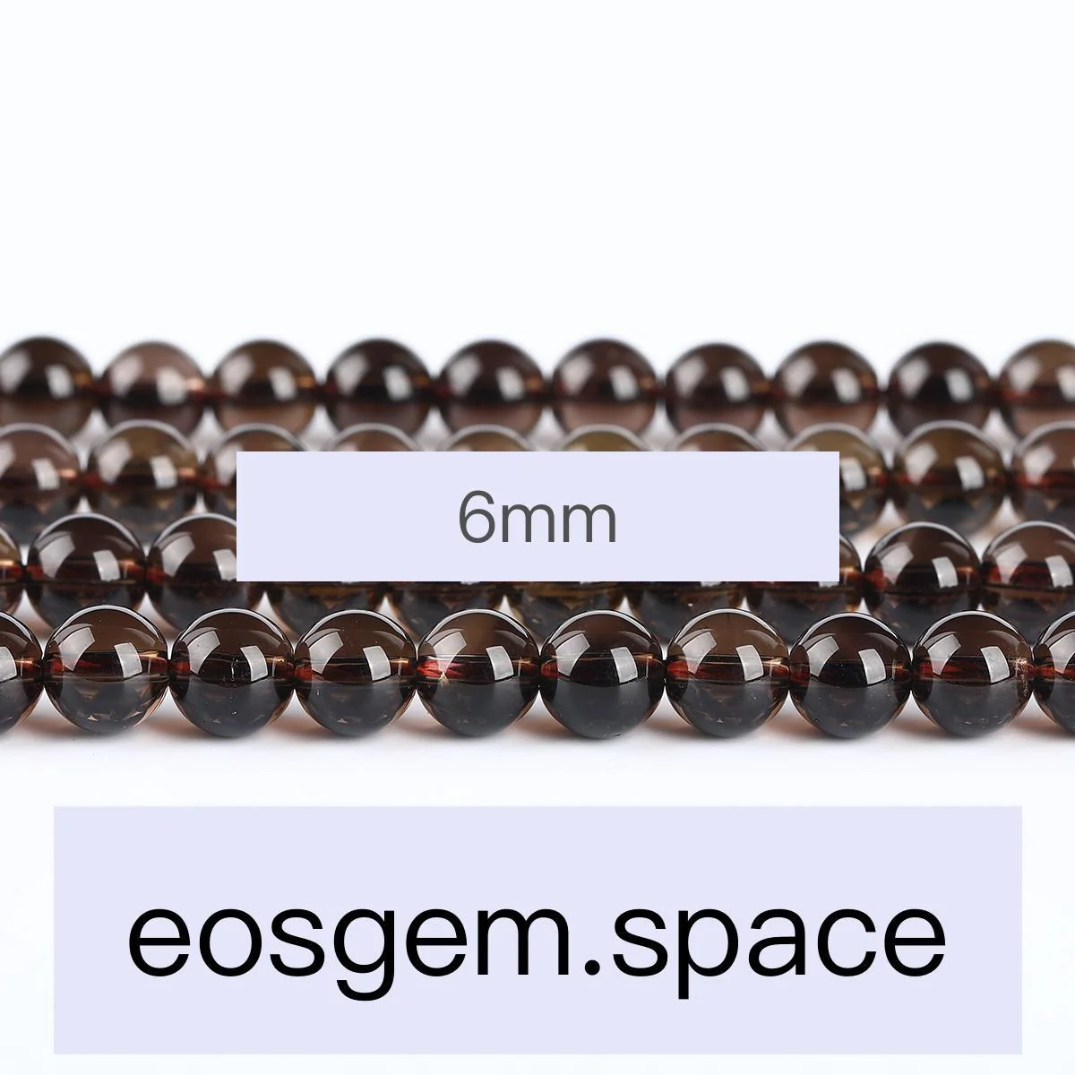 No_7110_7A Natural Smoky Quartz Beads_7A;8mm_(Sold Per Strand)