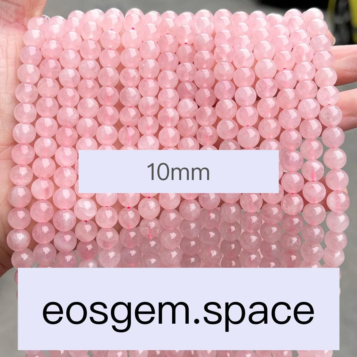 No_7122_5a Natural Madagascar Rose Quartz Beads_10mm_(Sold Per Strand)