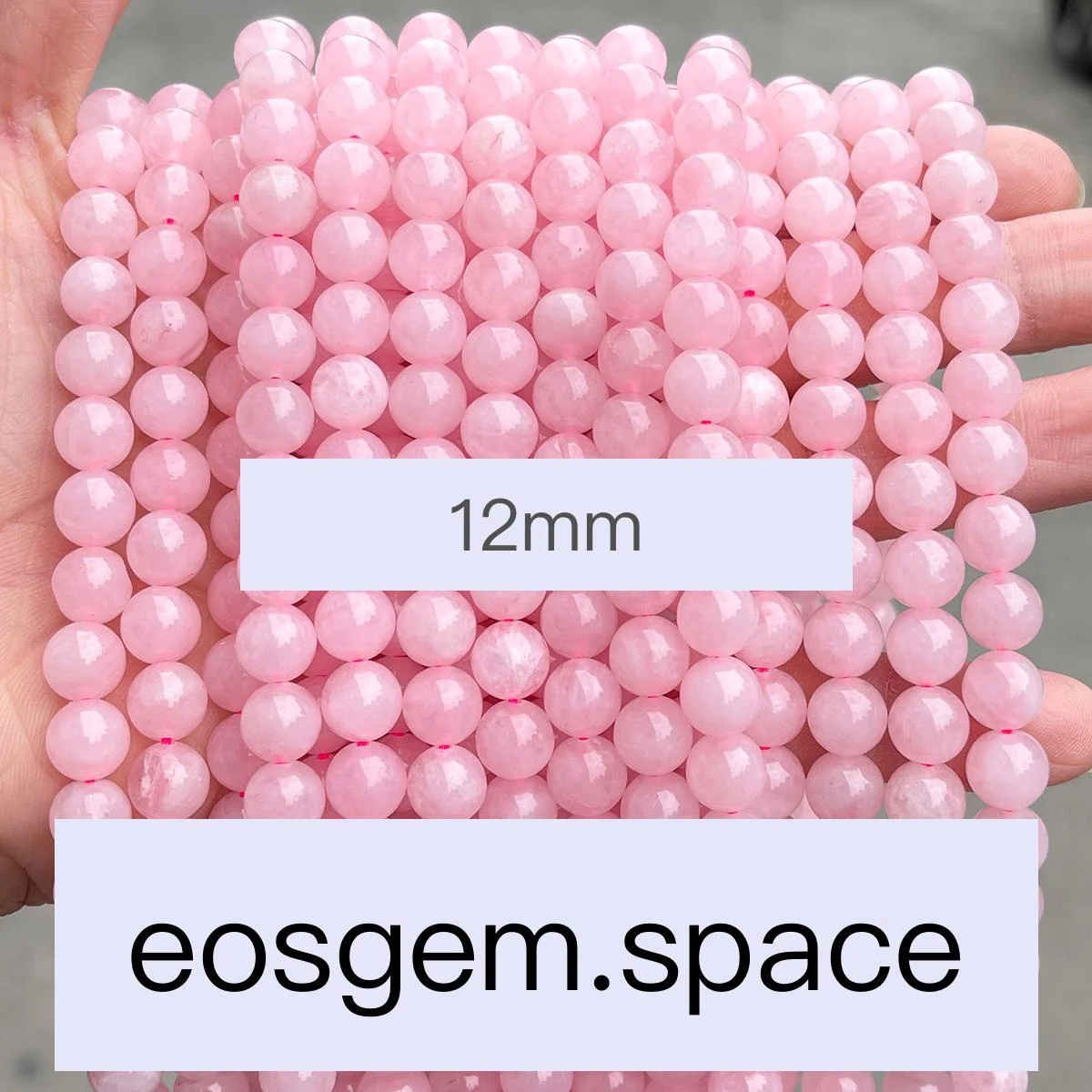 No_7131_Natural Pink Quartz Beads_12mm_(Sold Per Strand)