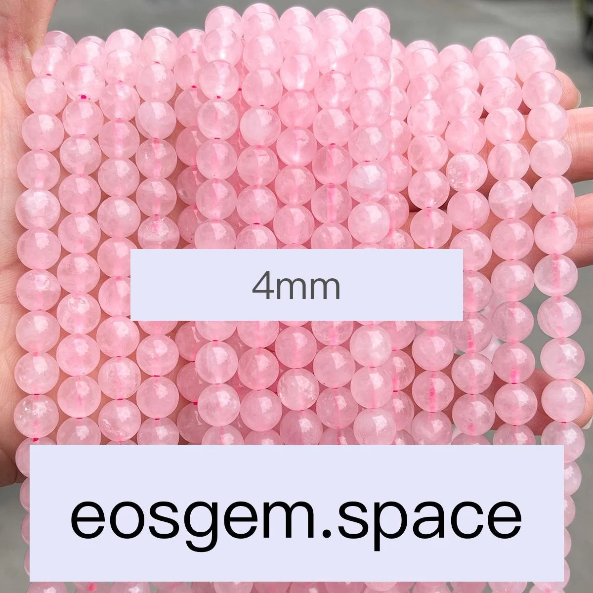 No_7132_Natural Pink Quartz Beads_4mm_(Sold Per Strand)