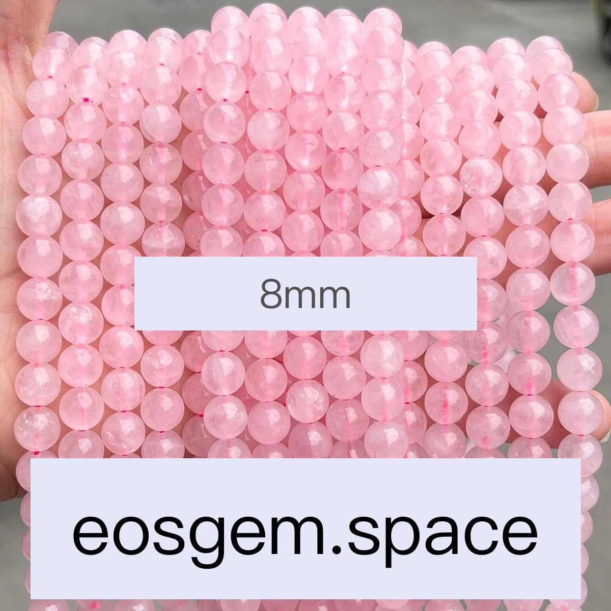 No_7134_Natural Pink Quartz Beads_8mm_(Sold Per Strand)