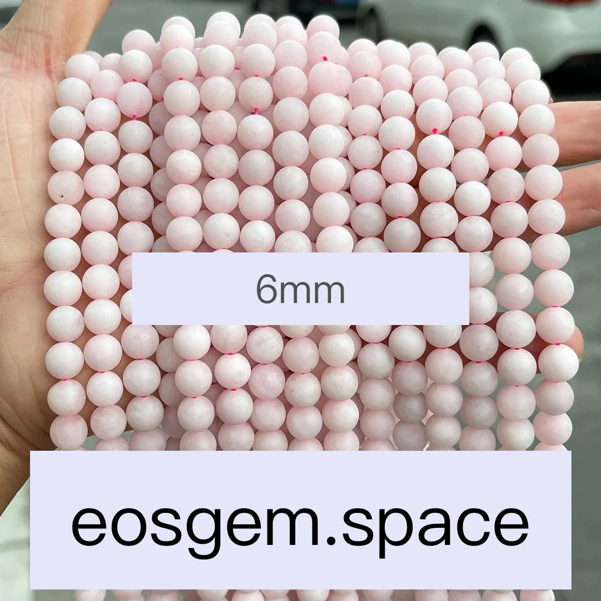 No_7136_Natural Frost Pink Quartz Beads_6mm_(Sold Per Strand)