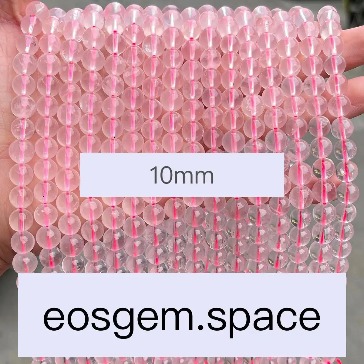 No_7152_5a Natural Ice Pink Quartz Beads_10mm_(Sold Per Strand)