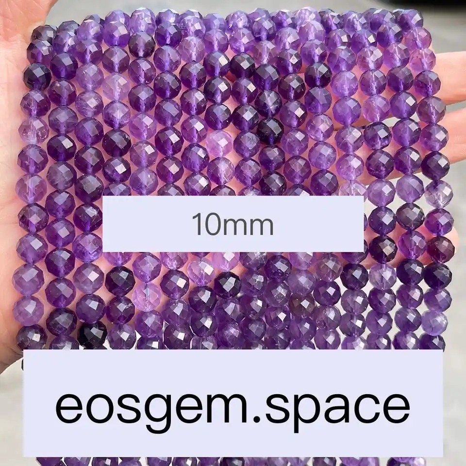 No_7194_5a Faceted Natural Amethyst Beads_10mm_(Sold Per Strand)