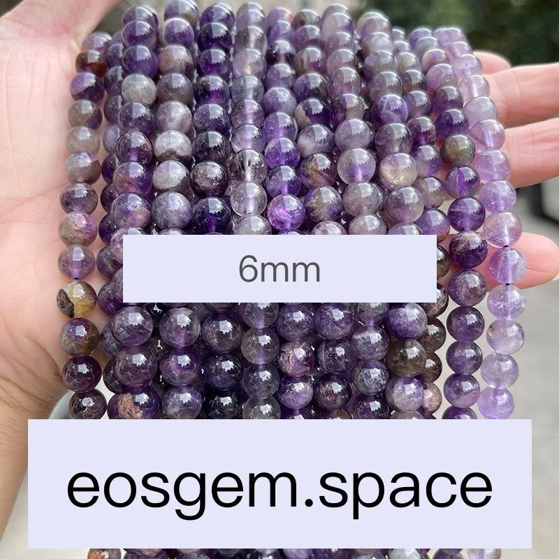 No_7200_Natural Ghost Amethyst Beads_;6mm_(Sold Per Strand)