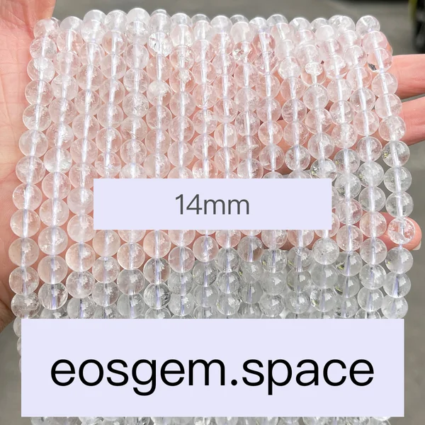 No_7235_3a Natural Rock Quartz Beads_3a;14mm_(Sold Per Strand)
