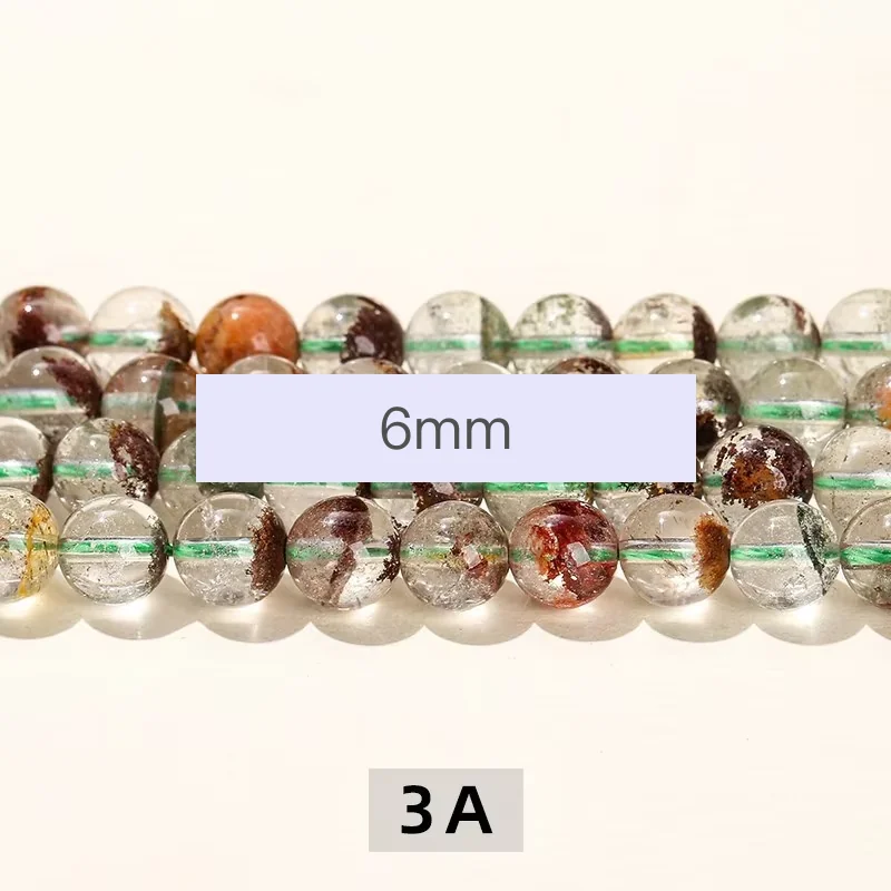 No_7247_3a Natural Ghost Quartz Beads_3a;6mm_(Sold Per Strand)