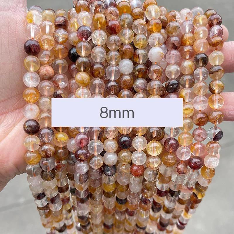 No_7271_Natural Muticolor Flower Quartz Beads_;8mm_(Sold Per Strand)