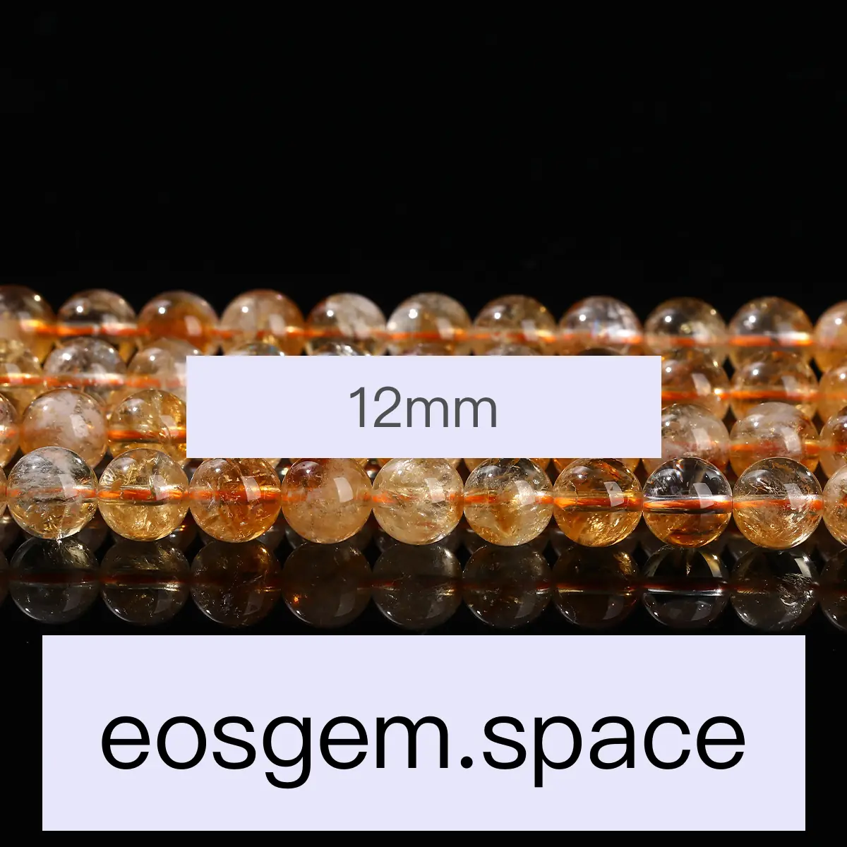 No_7281_5a Natural Gold Citrine Beads_5a;12mm_(Sold Per Strand)