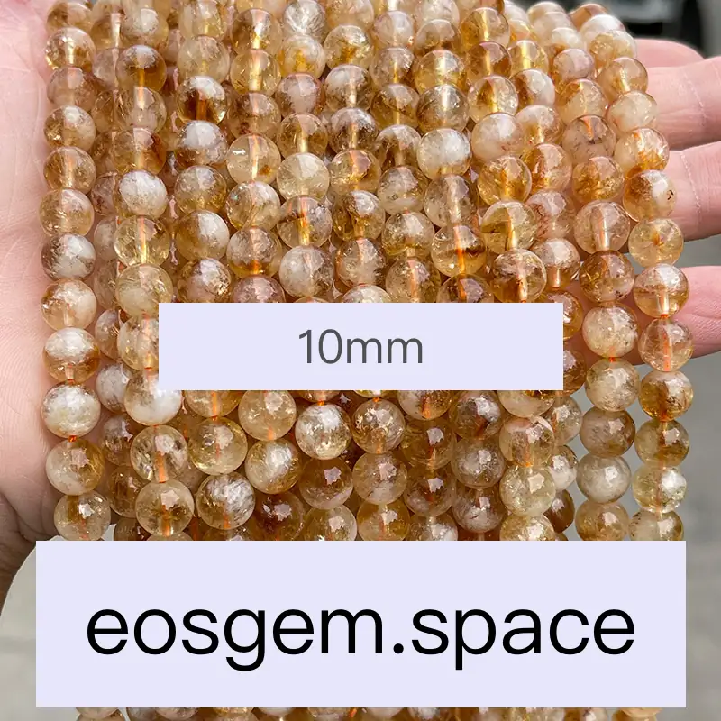 No_7290_2a Natural Gold Citrine Beads_2a;10mm_(Sold Per Strand)