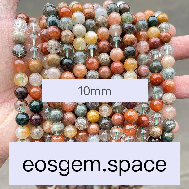 No_7307_Natural Multicolor Ghost Quartz Beads_10mm_(Sold Per Strand)