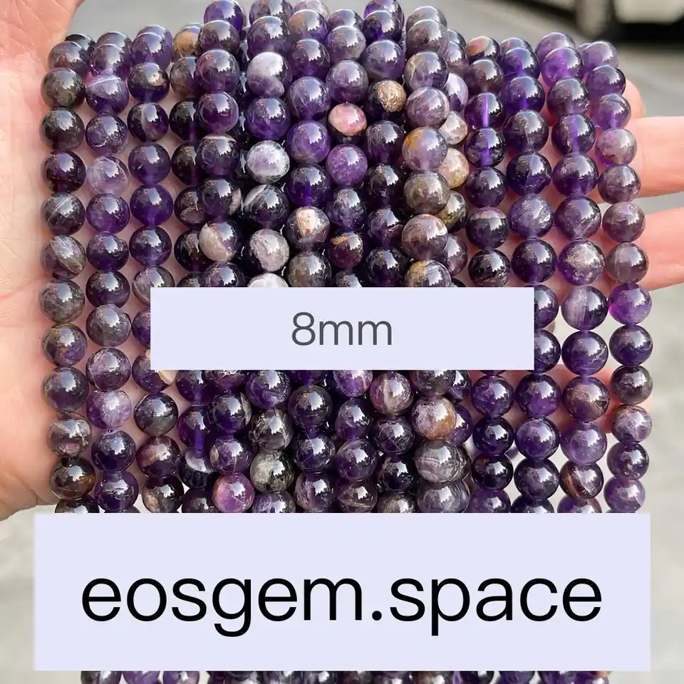No_7323_Natural Flower Amethyst Beads_8mm_(Sold Per Strand)