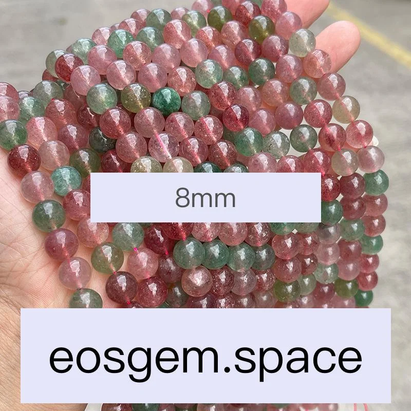 No_7339_Natural Red Green Strawberry Quartz_8mm_(Sold Per Strand)