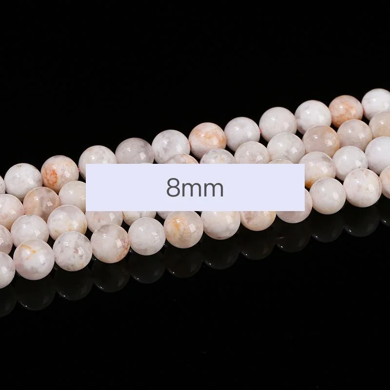 No_7377_Natural Snow Ghost Quartz Beads_8mm_(Sold Per Strand)