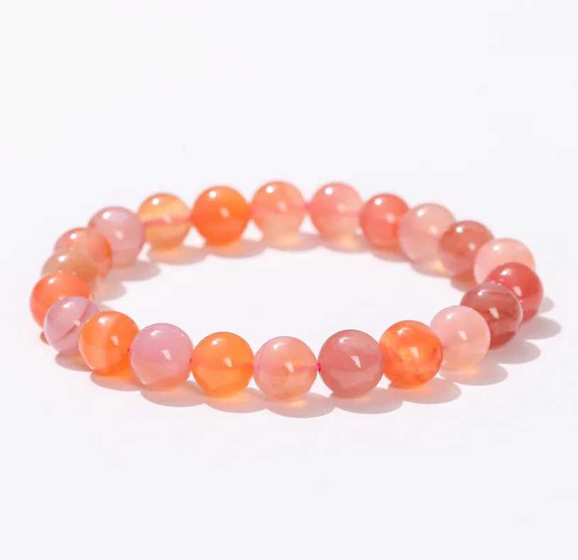 No_3002_3A Crimson Yanyuan Agate Bracelet_8mm_(Sold Per Strand)