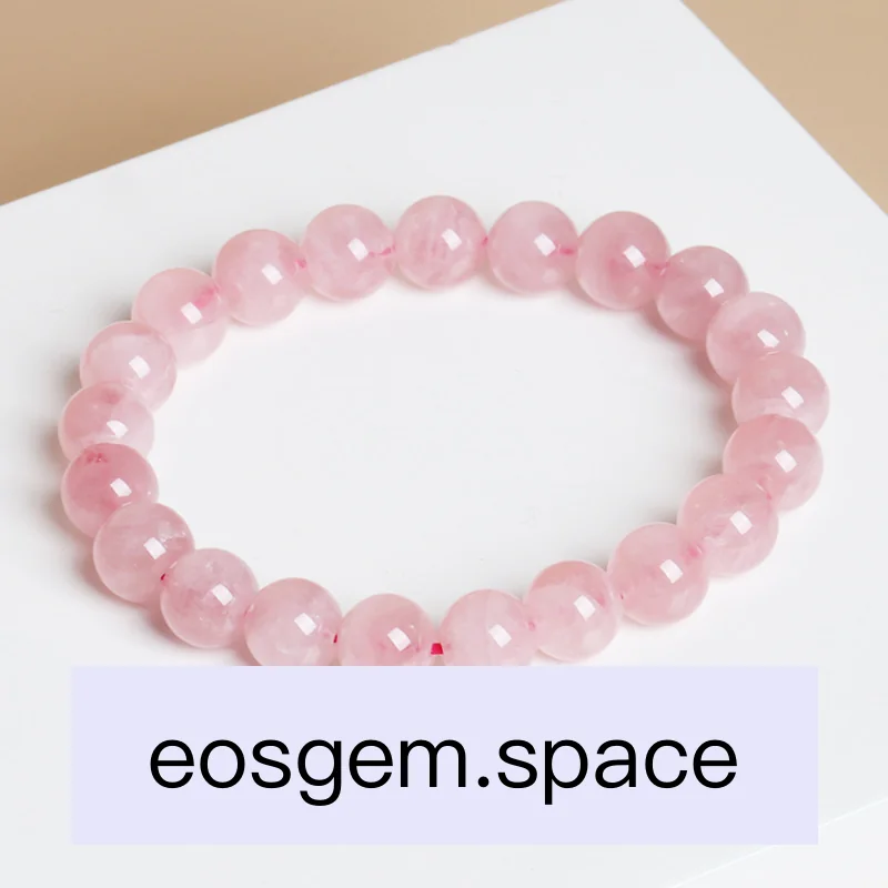 No_3042_Natural Jelly‑Like Madagascar Rose Quartz Bracelet (Slightly Wax-Polished_10mm_(Sold Per Strand)