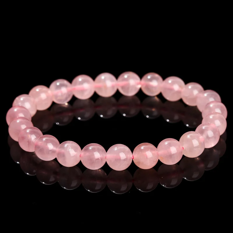 No_3105_3A Natural Grapefruit‑Tone Madagascar Rose Quartz Bracelet_10mm_(Sold Per Strand)