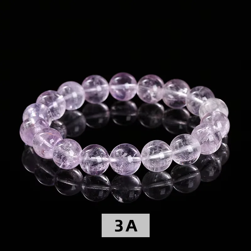 No_3140_3A Natural Icy‑Clear Lavender Amethyst Bracelet_9mm_(Sold Per Strand)