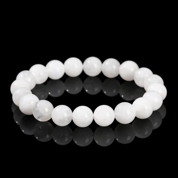 No_3160_2A Natural White Phantom Crystal Bracelet_7mm_(Sold Per Strand)