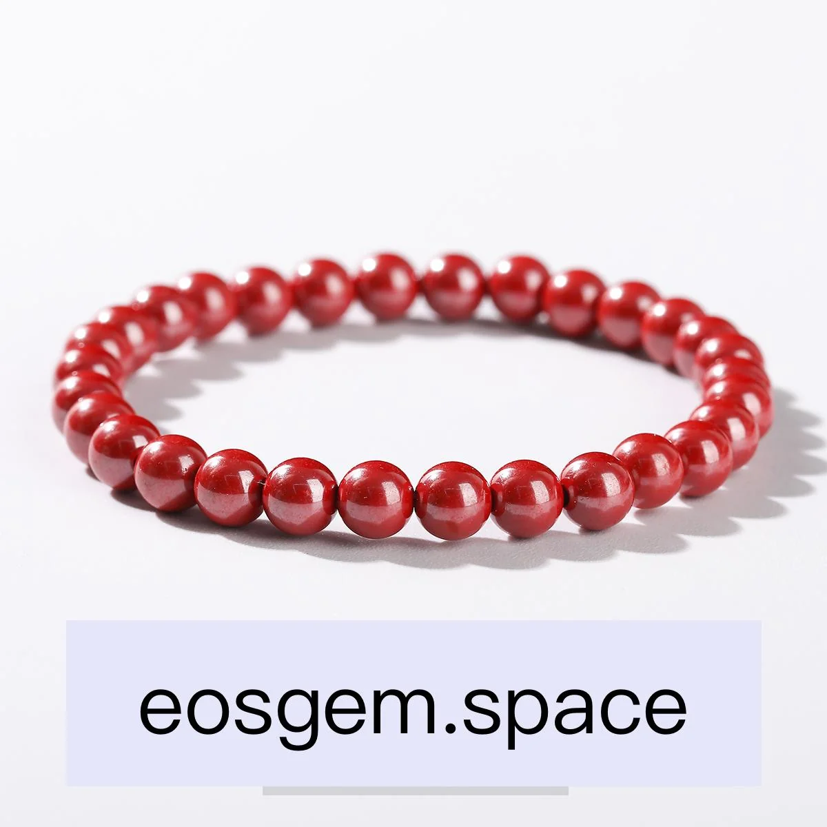 No_3223_97 Imperial Cinnabar Bracelet_6mm_(Sold Per Strand)