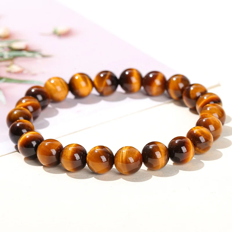 No_3331_5A Natural Yellow Tiger Eye Bracelet_12mm_(Sold Per Strand)