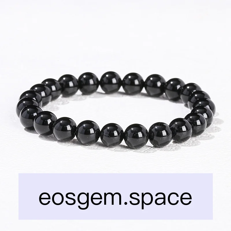 No_3365_5A Natural Black Onyx Bracelet_8mm_(Sold Per Strand)