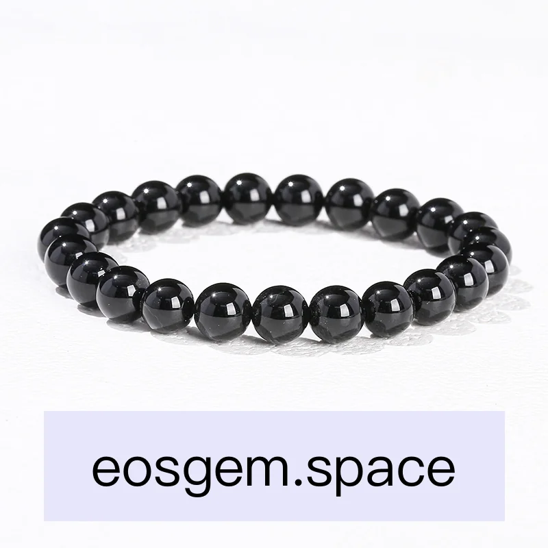 No_3368_7A Natural Black Onyx Bracelet_8mm_(Sold Per Strand)