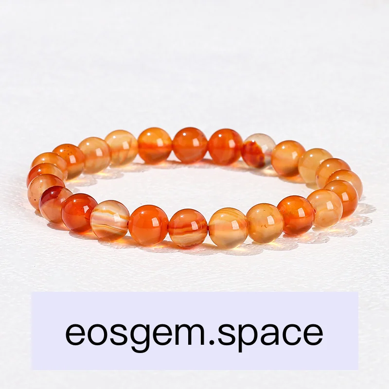 No_3379_Natural Red Agate Bracelet_8mm_(Sold Per Strand)