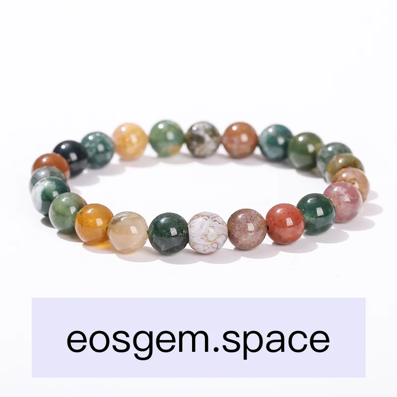No_3385_Natural Indian Agate Bracelet_8mm_(Sold Per Strand)