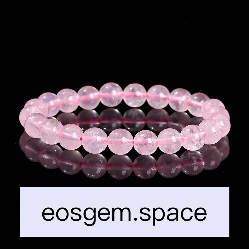 No_3434_3A Natural Icy Pink Crystal Bracelet_8mm_(Sold Per Strand)